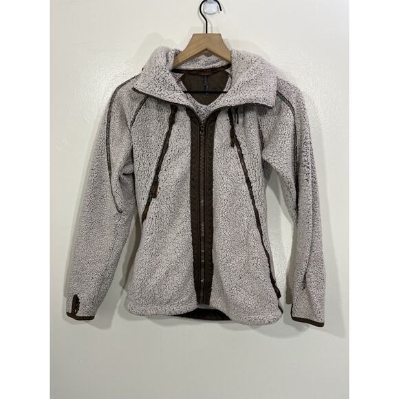 Kuhl Sherpa Fleece Full Zip Hooded Jacket XS Hike Outdoor Streetwear Performance - Picture 1 of 15
